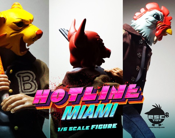 Hotline Miami Jacket Figure With Swappable Masks On The Way - Game Informer